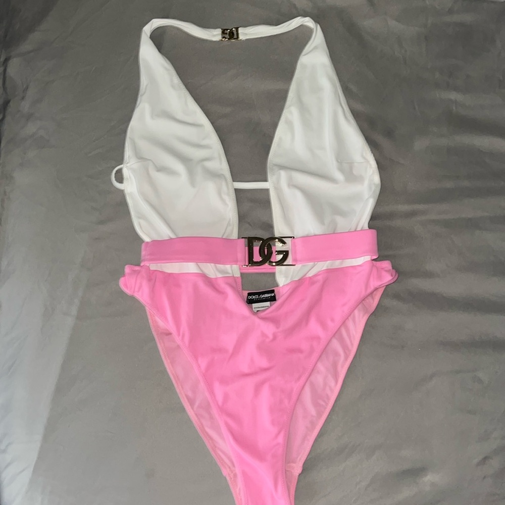 Dolce and Gabbana Swimsuit with Gold plated DG